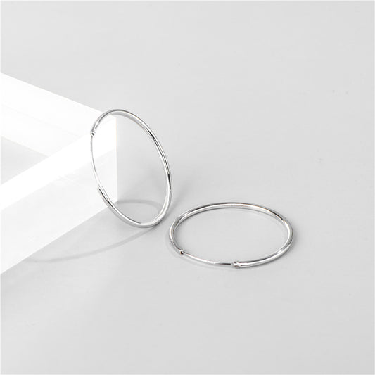 1001 Women's Fashion Sterling Silver Hoops