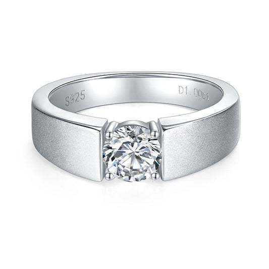 701 Men's 1ct Moissanite Diamond S925 Ring