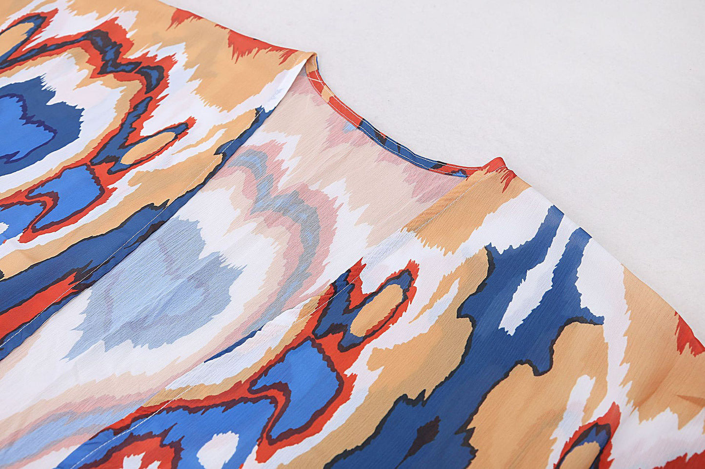 Multicolored Printing Kimono