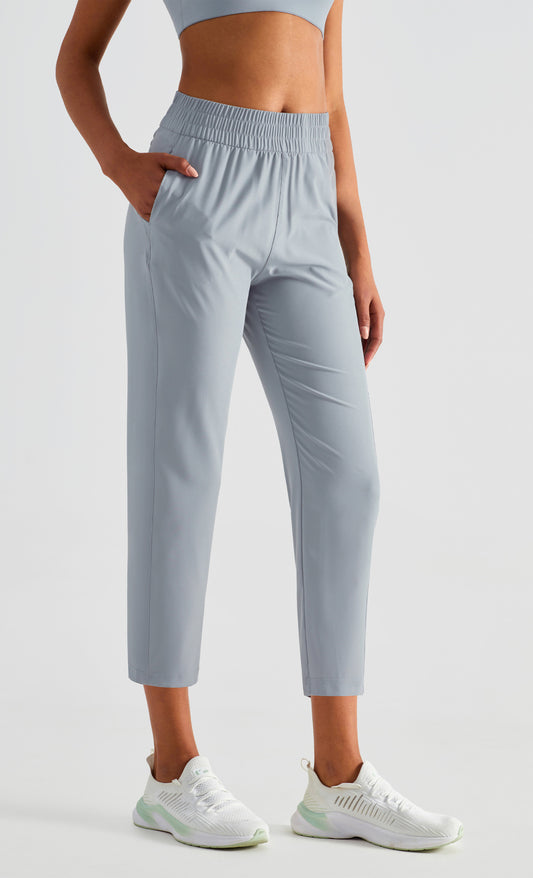 Cropped Jogger Pants With Pockets